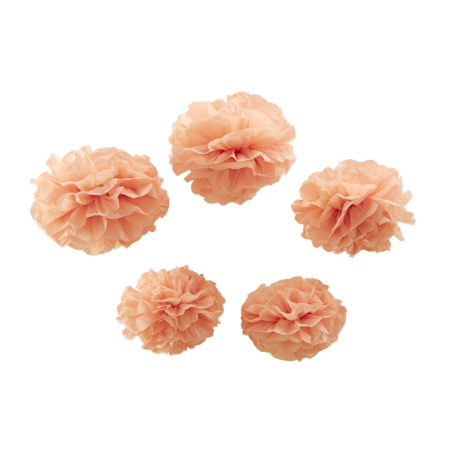 Ginger Ray Pastel Pink Tissue Paper Pom Poms Party & Wedding Decorations - Pastel Perfection