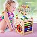 Amagoing 6-in-1 Activity Cube Multifunction Bead Maze Roller Coaster Classic Wooden Educational Toys for Kids