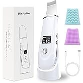 Face Scrubber Skin Spatula - Blackhead Remover Deep Cleansing Tool for Pore Extraction, 4-in-1 Fast Charging Dock Blackhead Remover Face Spatula for Facial Skincare Women Gift (White)