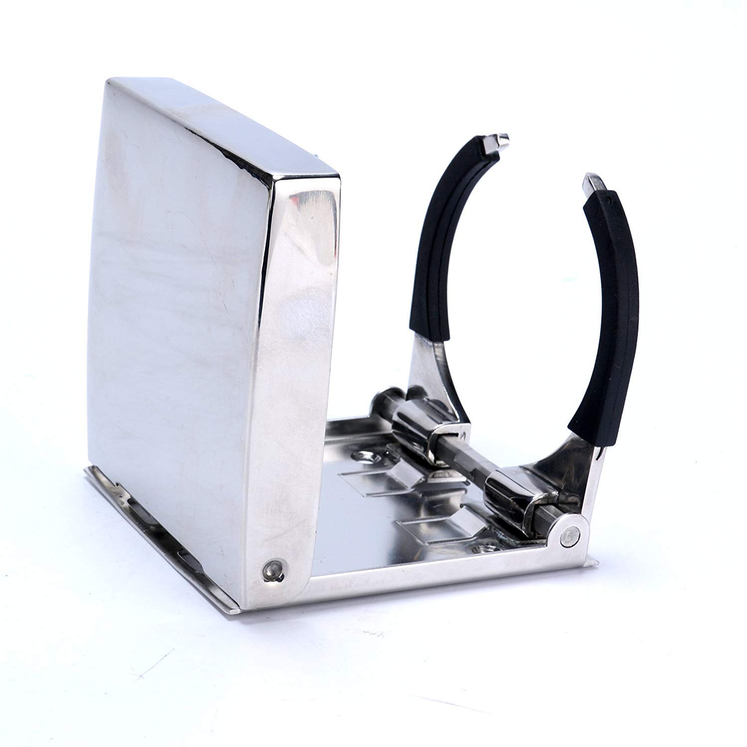 Portabevande Pieghevole Per Barca - Regolabile, Per Binari 55-75 Mm, Acciaio Inox - Foto 7