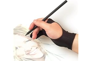 MMOBIEL Digital Drawing Glove – Artist Glove for Tablet, Paper Sketching etc. – Palm Rejection 3-Layer – Two Fingers Digital 