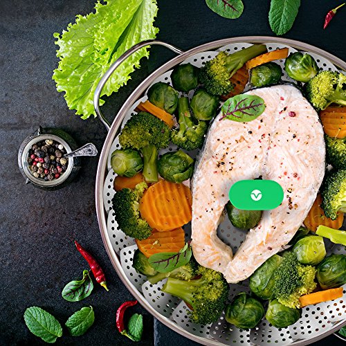 image for Vremi Collapsible Vegetable Steamer Basket- Food Safe Round Stainless 