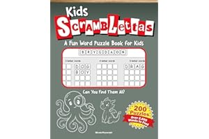 Kid's Scramblettas: A Word-Building Puzzle Book for Kids, 8 Letters Thousands of Words to Find
