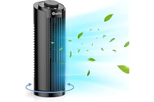 Grelife Oscillating Fan, Desk Table Fan with 3 Speeds, Quiet Cooling, Tower Fans 70° Oscillation, 13'' Portable Small Bladeless for Bedroom Home Office Desktop