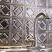 FASÄDE Traditional Style/Pattern 4 Decorative Vinyl Backsplash Panel in Brushed Nickel (One 18