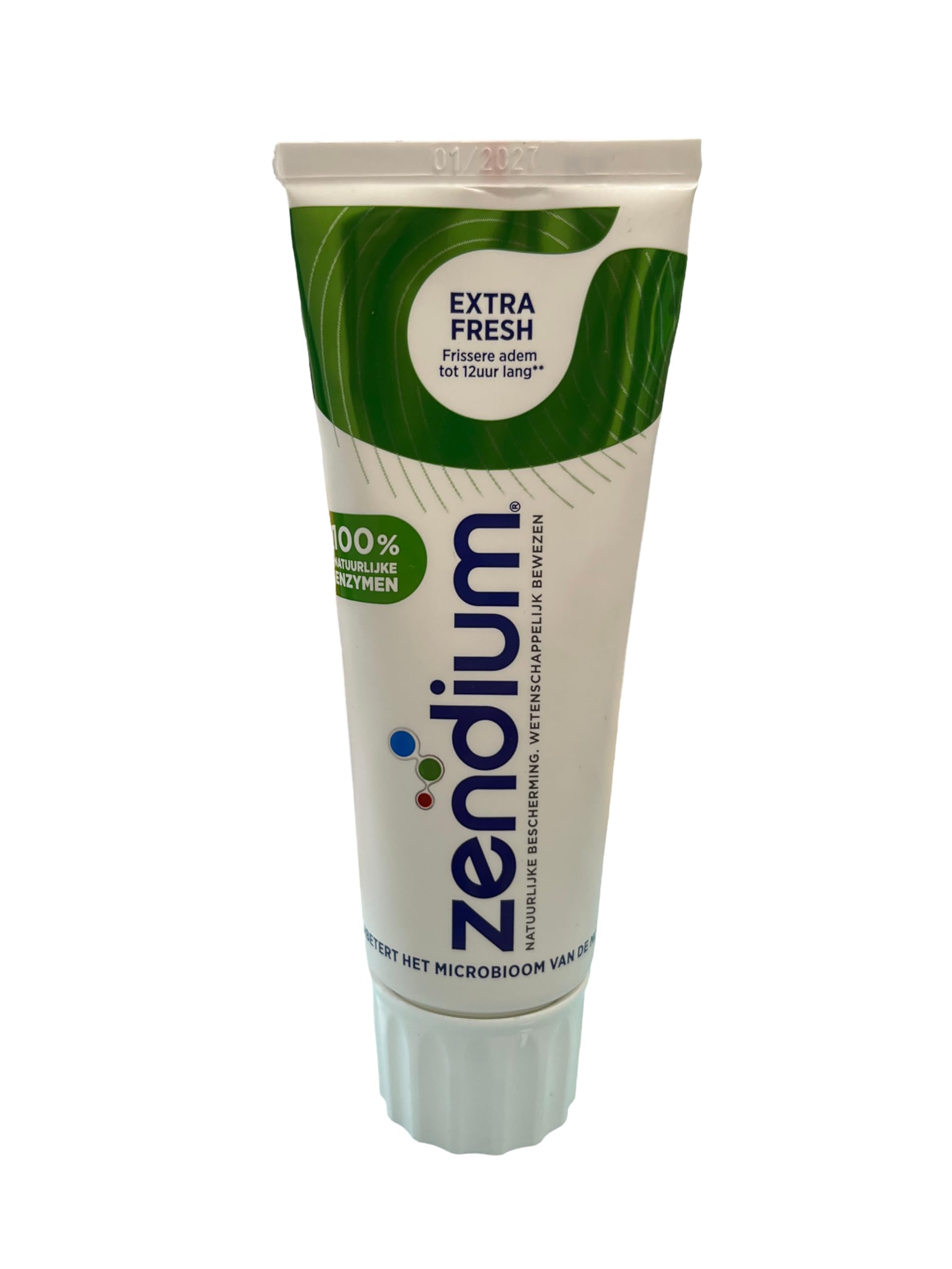 Zendium Extra Fresh Toothpaste 75ml - contains natural antibacterial enzymes and proteins - natural protection against bad breath with up to 12 hour fresher breath - SLS free, Triclosan free