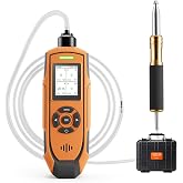 TopTes Guard-966 4 Gas Monitor, Pump Gas Monitor for O₂, LEL, CO and H₂S, 51" Extension Probe Included, 5-Year O₂ Sensor Lifespan, USB Data Export, 23h Runtime, for Confined Space and Industrial Use