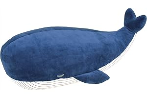 LIV HEART Comolife Cute Whale Plush Soft & Comfortable Body Pillow, Size : W23.79 x D12.48 x H7.8 Inch