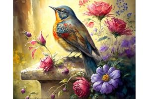 EIBEILI Diamond Painting Kits for Adults DIY 5D Diamond Art Paint with Round Diamonds Full Dril Gem Bird Art Painting Kit for Home Wall Decor Gifts 12x16inch