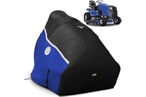 LI LIBZAKI 420D Riding Lawn Mower Cover, Waterproof Tractor Cover Heavy Duty Fits Decks up to 54",Universal fit for John Deer