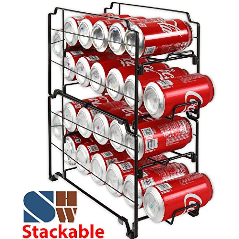 2 Pack SimpleHouseware Stackable Front Loading Beverage Can Dispenser