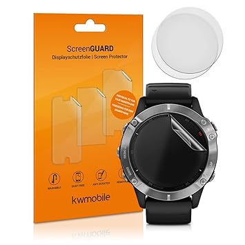 kwmobile 3X Protector de Pantalla para Garmin Fenix 6 ...