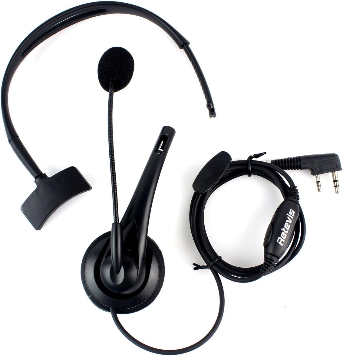 Retevis Two Way Radio Earpiece with Mic Noise Cancelling Headset for Retevis H-777 RT21 RT22 RT68 Baofeng UV-5R UV-82 BF-F8HP Walkie Talkies (1 Pack): Electronics