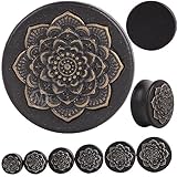 00g ear gauges and tunnels stretching kit plugs gauges Organic wood MoDTanOiz Flesh tunnels00g 00 gauge 10mm
