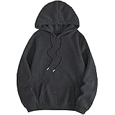 SOLY HUX Women's Long Sleeve Hoodies Drawstring Drop Shoulder Hooded Sweatshirt Casual Fall Pullover Tops