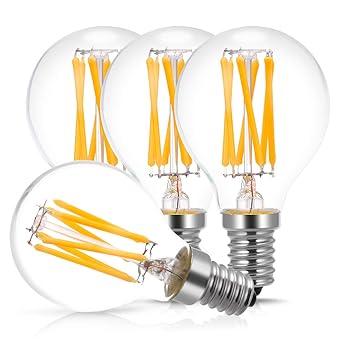 6 W G45 E14 LED DORESshop Glühfaden Glühbirnen, 60 W Glühlampe, Warmweiß 2700 K, 600 lm, nicht dimmbar, LED Vintage Glas Glob