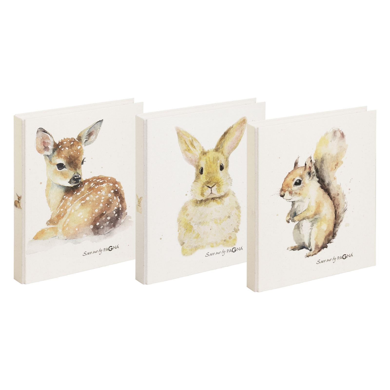 PAGNA Multipack 20778-25 Ring Binder A4 Save Me No.4 2-Ring Mechanism Assorted Pack of 3 Rabbit Deer Squirrel