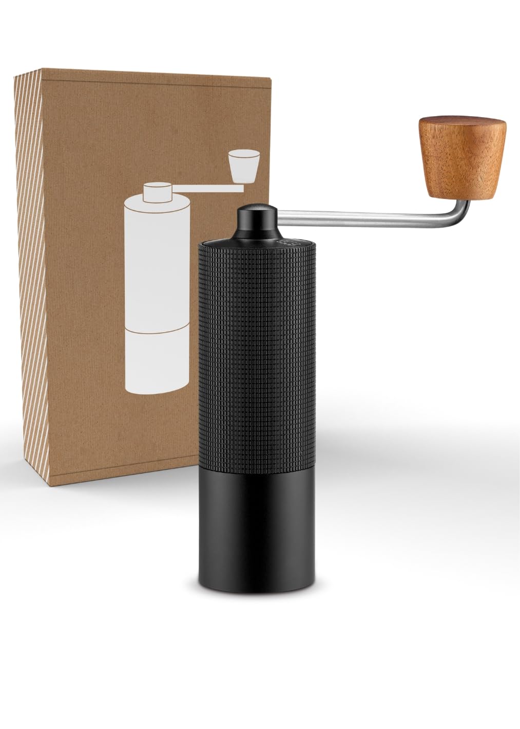 LAMBDA COFFEE Terra Sigma Espresso Grinder with 108 Adjustable Grinding Levels with 0.055 mm Adjustment Precision I Stainless Steel Grinder I Lightweight Aluminium Housing I Hand Coffee Grinder Manual