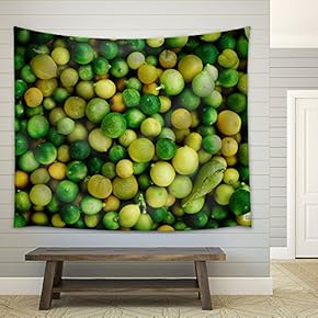 Colorful Fruit Lemon - Fabric Wall Tapestry Home Decor - 51x60 inches
