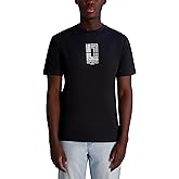 Karl Lagerfeld Mens Short Sleeve Crewneck Graphic Logo Design T-Shirt