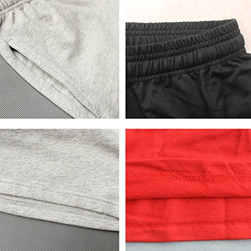 Men's Bodybuilding Workout Gym Shorts 5" Inseam Sports Cotton with