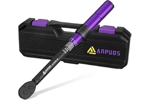 ANPUDS 1/4 Inch Drive Click Torque Wrench, 20-240 in.lb/2.3-27.1 Nm, Aluminum Adjustable Inch Pound Tool with 72 Tooth, Dual Range Scales, Small Bike Torque Wrench for Bicycle Maintenance