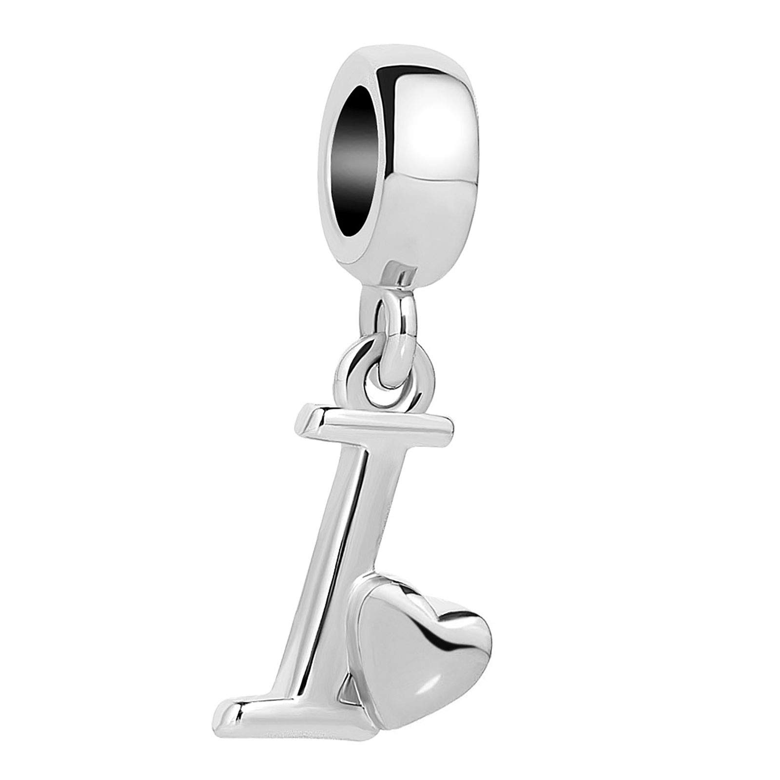 KunBead Jewelry Letter I Initial Charms Birthstone Mum Love Heart Mother Daughter Bracelets and Charms Mother and Son Gifts