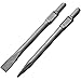 Tooluxe 02625 Demolition Jack Hammer Bit Set, Chromium-Vanadium Steel | Flat Tip and Bull Point Chisels