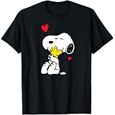 Peanuts Valentine Snoopy and Woodstock Lots of Love Short Sleeve T-Shirt