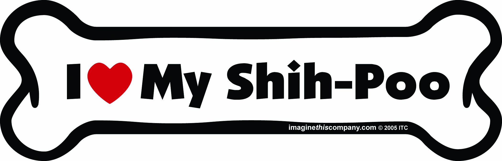 Imagine This Company I Love My Breed Bone Shaped