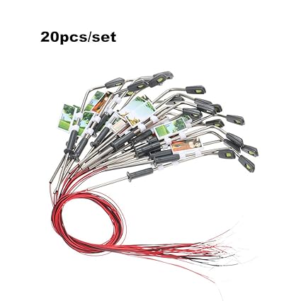 KKmoon 20pcs Warm White Model Street Lights Layout Lamppost Railway Train Garden Playground Scenery Led Lamp Lighting 1:200 Scale 75mm