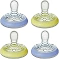 Tommee Tippee Breast-like Night Pacifier, 0-6 Months, 4 Pack, Glow in the Dark Paci, Breast-shaped Nipple for a Natural Latch, BPA-free, Newborn Essentials