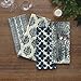 Elrene Home Fashions Everyday Casual Prints Assorted Fabric Napkins, Decorative Cloth Napkins and Table Accessories, 17
