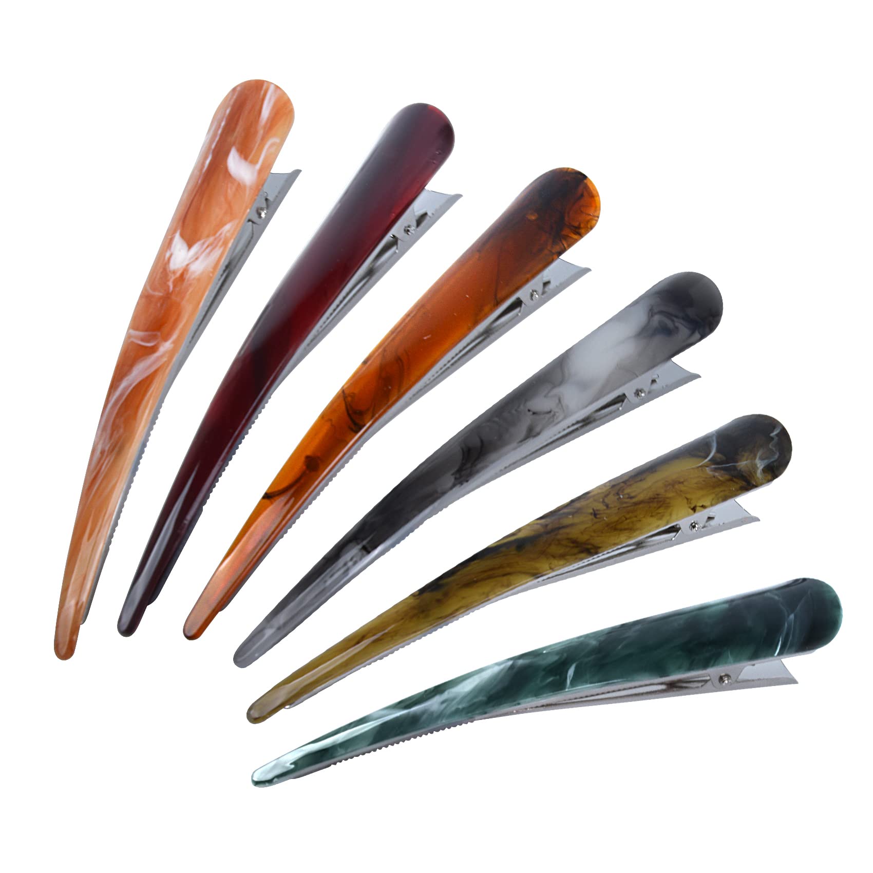 besbomig 6PCS Duckbill Hair Clips Classic Hair Grip Hairpin with Duck Teeth - Non-slip Hairdressing Styling Hairpin for Women Girls Hair Salon