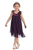 Satin Bib Neckline & Chiffon A-line Flower Girl