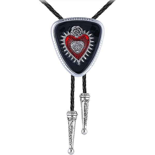 Cravatta Bolo Western Con Lettera C | Cordino In Pelle Intrecciato Con Punte Metalliche | Regalo Uomo - 3