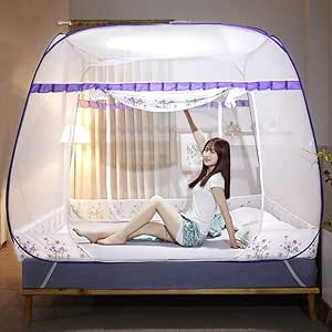 Mosquitera para Dosel De Cama Doble, Mosquitera Emergente Puerta