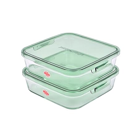 YQQ Crisper Almuerzo De Cristal Recipiente De Vidrio ...