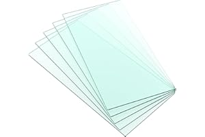 GENERIC 12" x 24" 5-PCS Tempered Glass Shelf, Rectangular Frameless Glass Shelves - 3/16" Thick, Suitable for Bookshelves, Display Cases, Retail Fixtures and Tabletops