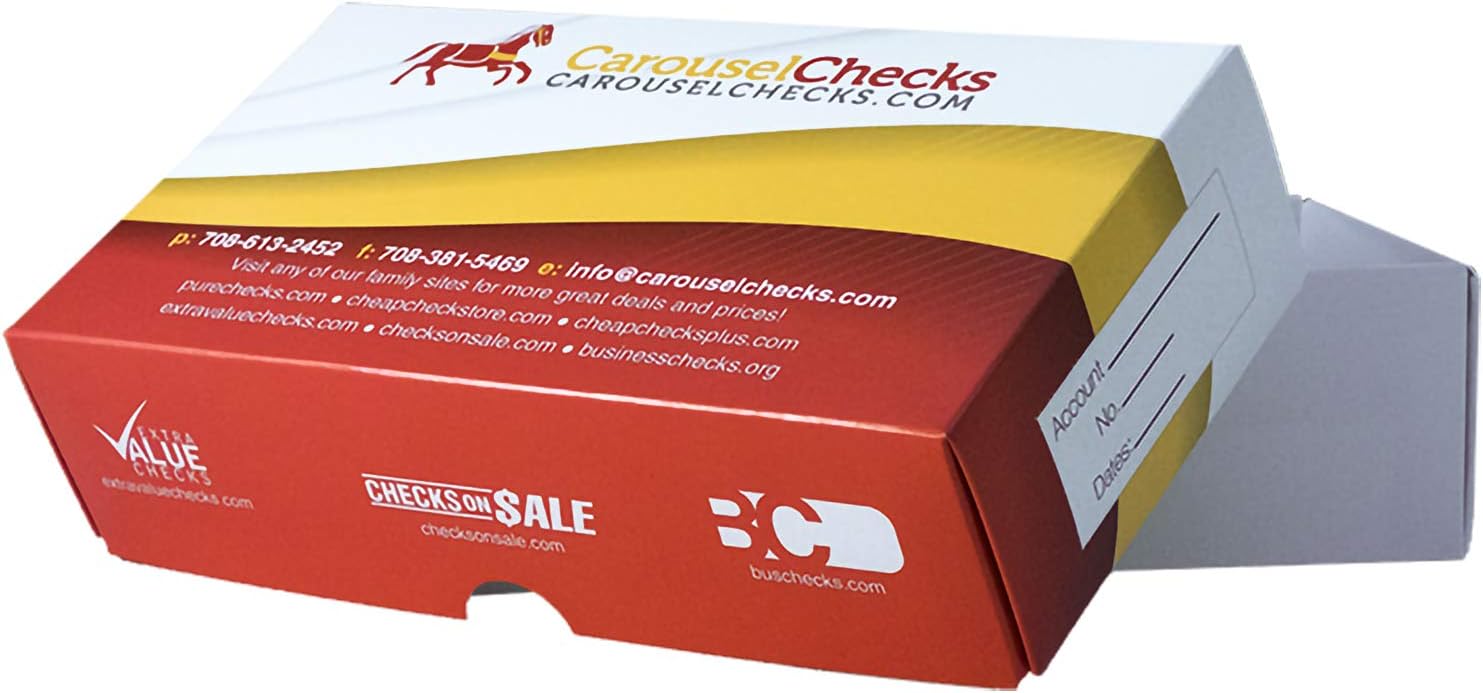 Value Price Green Marble Top Tear Personal Checks (1 Box of Singles, Qty. 125) : Office Products
