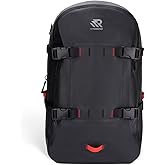 RIVONOVA Airtight Waterproof Backpack 30L, Floating Dry Bag with Resin Zipper, IPX7 Gear Protection Large Capacity for Men, Kayaking, Paddle Boarding, Fishing, Travel, Surfing, Work, Outdoor Black