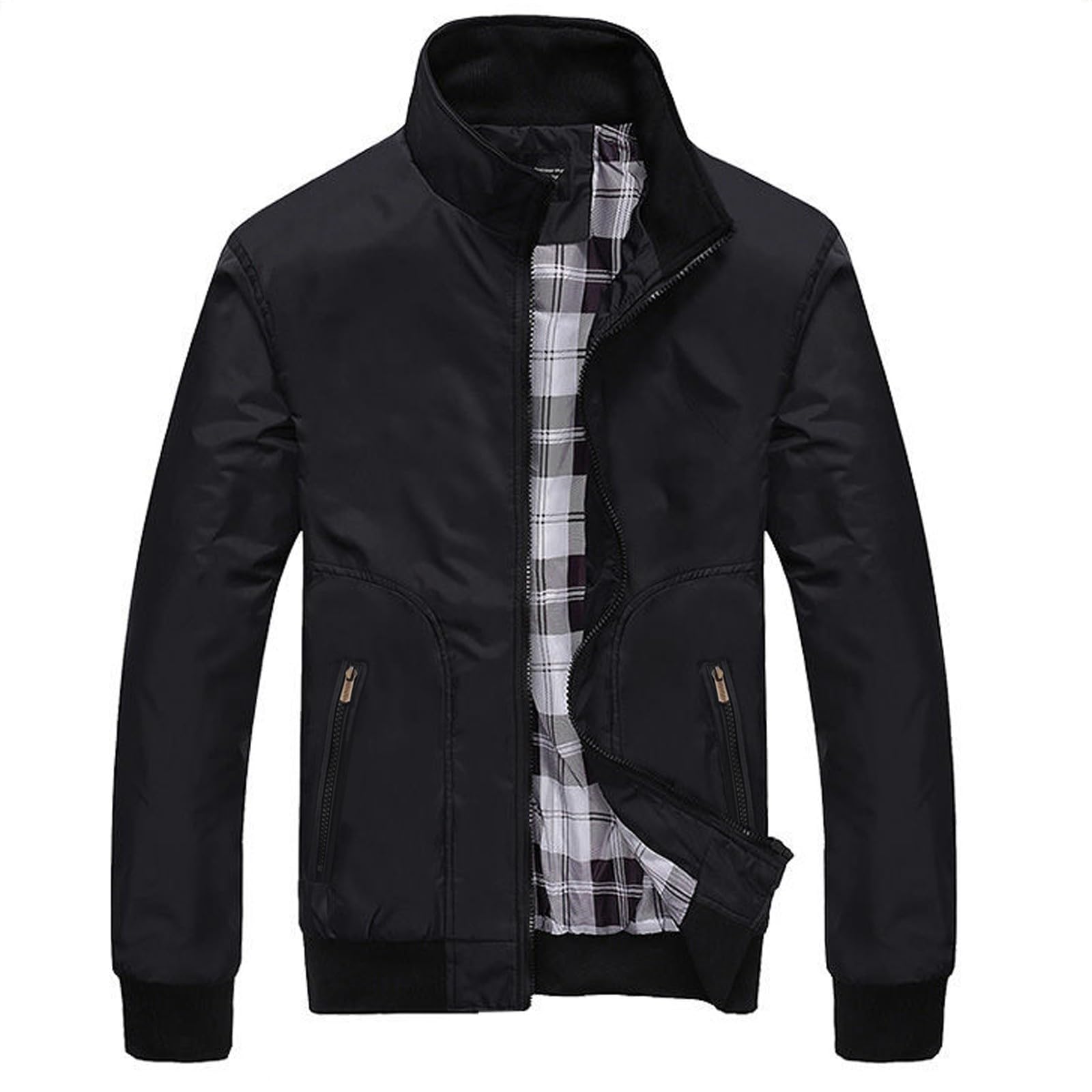 Übergangsjacke Herren Leicht Bomberjacke Sportlich Elegant Softshell Jacke Übergang Blouson Sommer Business Sportjacke Mit Reißverschlusstasche Dünne Sommerjacke Herren-Jacken Für Frühling Herbst XXL