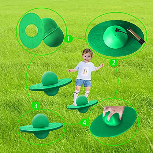 FURTHERNEXT Pogo Ball with Trick Board Ball Pump, Pogo Jumper