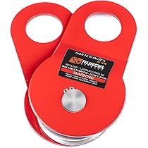 SENKEYFE 2 Ton Snatch Block with Hook, for 3/8 Inch Wire Ropes