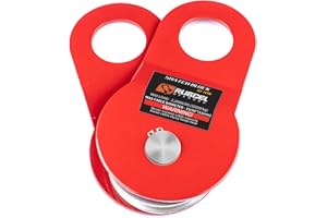 RUGCEL WINCH 10T Heavy Duty Recovery Winch Snatch Block, 22000lb Capacity,Towing Pulley Blocks,Heavy Duty Offroad Recovery Ac