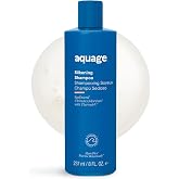 Aquage Silkening Shampoo &amp; Smoothing Color-Safe Hair Wash, 8 oz | Moisturizes, Smooths &amp; Controls Frizz for Dry, Damaged Strands, UVA/UVB Protection for Women &amp; Men, AlgaePlex, Sulfate-Free