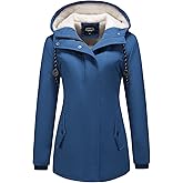 MODFUL Women's Warm Winter Coat Thicken Fleece Lined Parka Plus Size Jacket With Hood