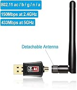 WeChip 600Mbps WiFi USB Adapter 2.4/5GHz AC Wireless Dongle for PC Laptop Win view 2