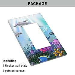Pznen Sea Rocker Switch Covers Ocean Animal Dolphin