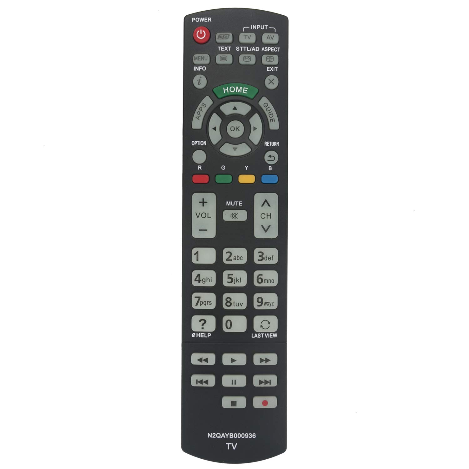 N2QAYB000936 VINABTY Replace Remote Control Fit for Panasonic Smart TV TH58AX800A TH60AS800A TH-58AX800A TH-65AX800A TH-65AX900A TH-85X940A TH-60AS800A N2QAYB000854 N2QAYB000858 N2QAYB000928